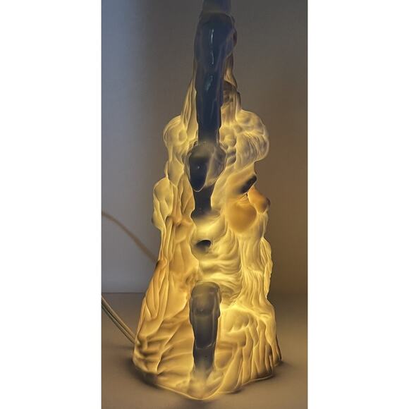 House Of Lloyd 1995 Cosmos Christmas Winter Porcelain Lamp Night Light 10” Santa - Picture 9 of 15